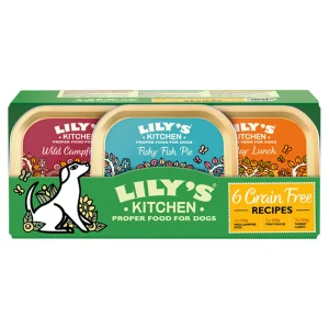 Lilys Kitchen 6 Pack Foils - Sunday Lunch, Fish Pie & Campfire Stew