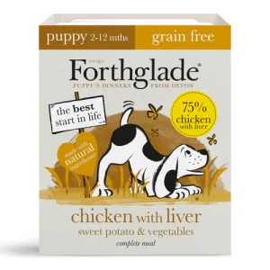 Forthglade Puppy Tray - Chicken With Liver, Sweet Potato & Vegetables.