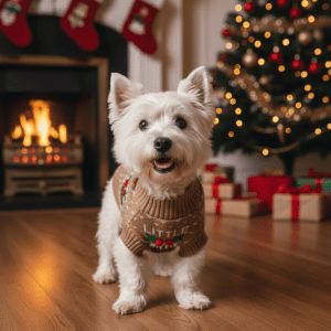 Christmas 'Little Pudding' Dog Jumper - Small