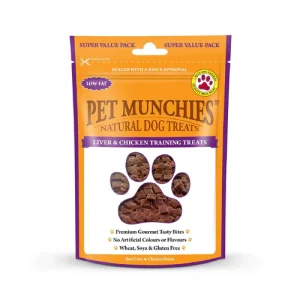 Pet Munchies Premium Chicken And Beef Liver Training Treats Bumper Pack 150G