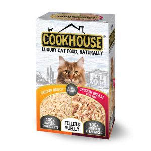 Cookhouse Luxury Cat Food Chicken And Chicken With Beef.