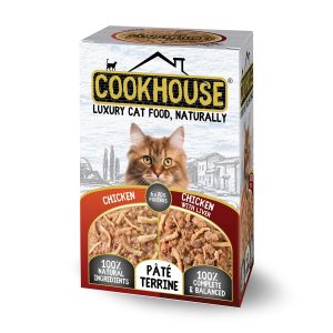 Cookhouse Luxury Cat Food Chicken And Chicken With Liver Pate Terrine.