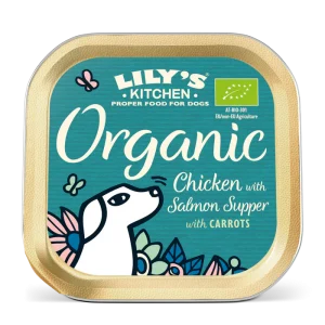 Lilys Kitchen Organic Chicken And Salmon Supper Foil Tray.
