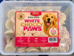 CHOCCY PAWS 1KILO Large White Chocolate Jazzie Dog treats (Formally Monster Chocs)